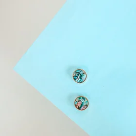 Green Stud Earings